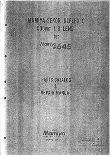 Mamiya M 645 - System manual. Camera Instructions.